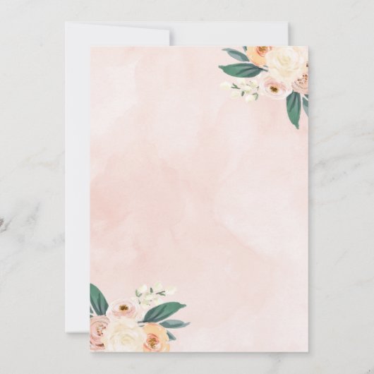 Peachy Owl Zesde verjaardag uitnodiging (Achterkant)