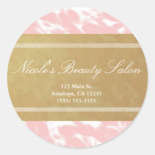 Peachy Pink & Faux Gold Chic Persoonlijke stickers