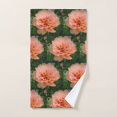 Peachy Pink Floral Bad Handdoek (Handdoek)