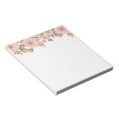 Peachy Pink Herfst Bloemen Notitieblok (Schuin)