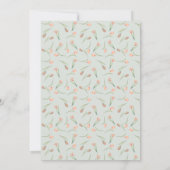 Peachy Pink & Mint Spring Tulips Save The Date (Achterkant)