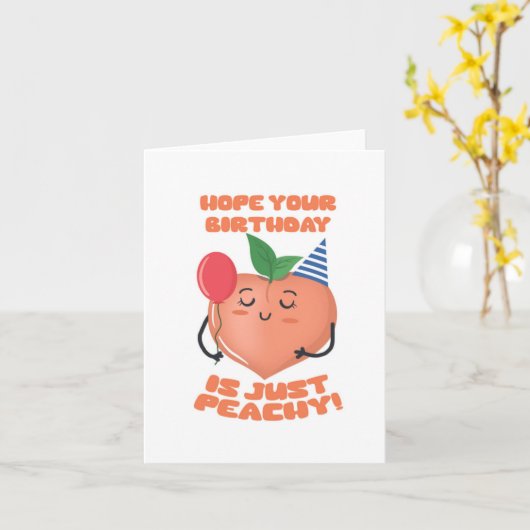 Peachy Puns Carte Anniversaire (Fleur jaune)
