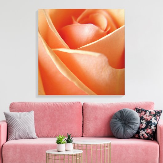 Peachy Roos Canvas Afdruk (Insitu (Woonkamer))