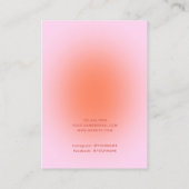 Peachy rose Aura Boucles d'oreilles modernes Carte (Dos)