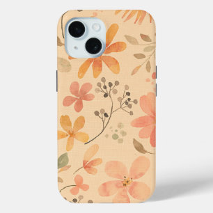 Peachy—roze gouden bloemmotief