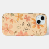 Peachy—roze gouden bloemmotief Case-Mate iPhone case (Achterkant (horizontaal))