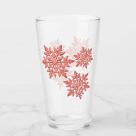 Peachy Snowflake Glas