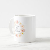 Peachy Waterverf Floral Bride wordt Mok (Voorkant links)