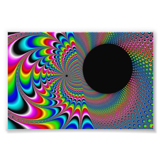 Peackock A Delic - Fractal Art Foto Afdruk (Voorkant)
