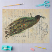 Peacock: 18 lb decoupage Sheet links Tissuepapier (Craft)