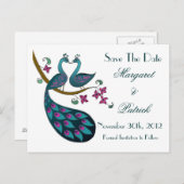 Peacock -1 Enregistrer la carte postale Date (Devant / Derrière)