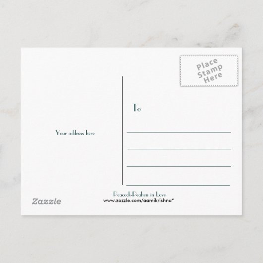 Peacock -1 Enregistrer la carte postale Date (Dos)