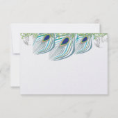 Peacock 3 veren Dank u Bedankkaart (Achterkant)