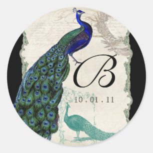  Peacock 5 - Huwelijkszegel of Sticker
