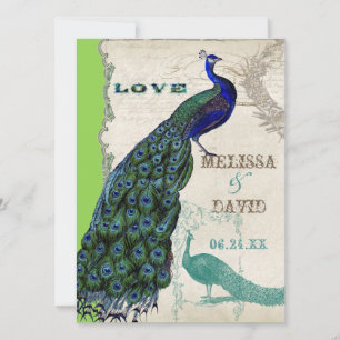 Peacock 5 - officiële bruiloft uitnodiging