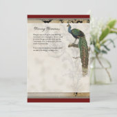  Peacock 6 - bruiloft uitnodiging (Staand voorkant)