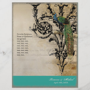 Peacock 6 - Elegant Wedding Programme