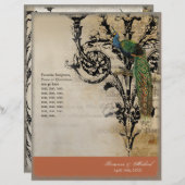 Peacock 6 - Elegant Wedding Programme (Voorkant / Achterkant)