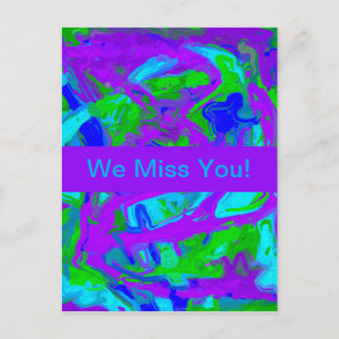 Peacock Abstract Waterverf briefkaart