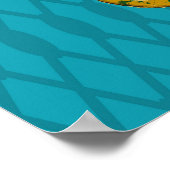 Peacock Admirant Sa Réflexion Poster Imprimer (Coin)