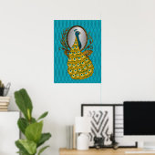 Peacock Admirant Sa Réflexion Poster Imprimer (Bureau à domicile)