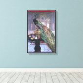  Peacock Afbeelding Canvas Wrap Afdruk (Insitu (Houten vloer))