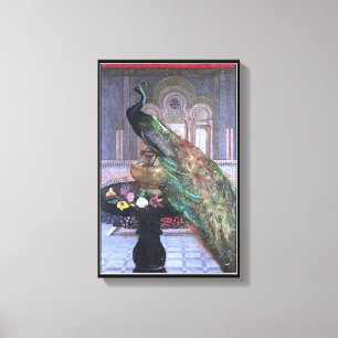 Peacock Afbeelding Canvas Wrap Afdruk