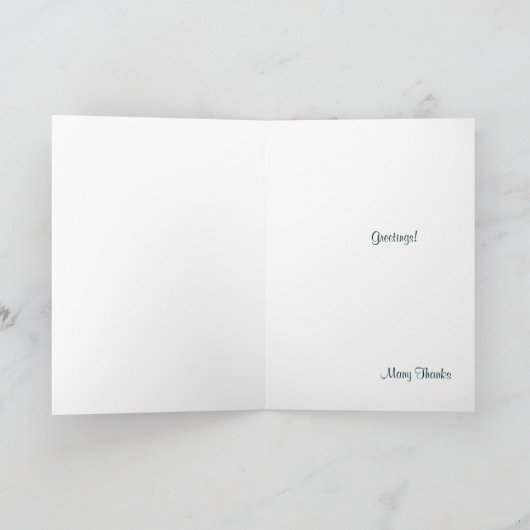 Peacock Afdrukken Bedankkaart (Binnen)