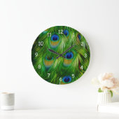 Peacock Afdrukken Grote Klok (Huis)
