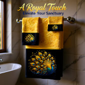 Peacock affichant un plumage bleu et jaune