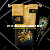 Peacock affichant un plumage bleu et jaune