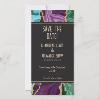 Peacock Agaat V1 (20,3 x 10,2 cm) Save The Date