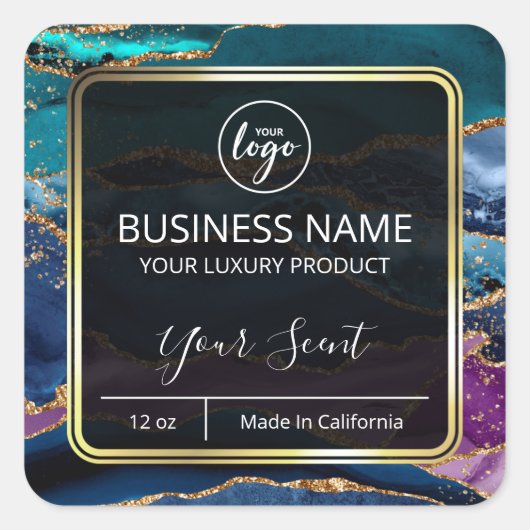 Peacock Agate Candle Labels (Voorkant)