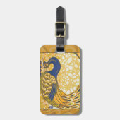 Peacock Antiek kleurrijk Bagagelabel (Voorkant verticaal)