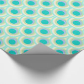 Peacock aqua green blue patterned wrap cadeaupapier (Hoek)