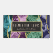 Peacock aquarel agaat aanpasbaar bureaumat (Voorkant)