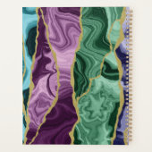 Peacock aquarel agaat V1 aanpasbaar Planner (Achterkant)