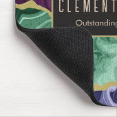 Peacock aquarel agaat v2 aanpasbaar muismat (Hoek)