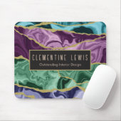 Peacock aquarel agaat v2 aanpasbaar muismat (Met muis)