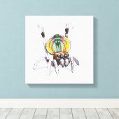 Peacock Araignée de couleur jolie toile d'art dess (Insitu (Plancher de Bois))