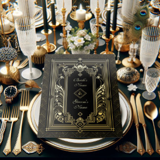 Peacock Art Deco bruiloft uitnodiging echte gouden