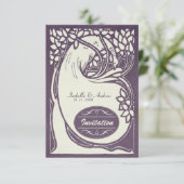 Peacock art deco kaart (Staand voorkant)