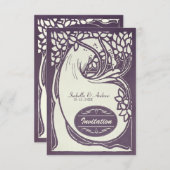 Peacock art deco kaart (Voorkant / Achterkant)