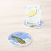 Peacock Art Dessous de verre animal personnalisabl (Côté)