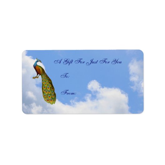 Peacock Art  Gift Label (Voorkant)
