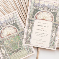 Peacock Art Nouveau bruiloft