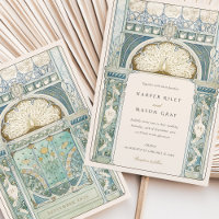 Peacock Art Nouveau bruiloft