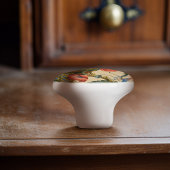 Peacock Art Nouveau Floral Pattern Keramische Knop