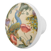 Peacock Art Nouveau Floral Pattern Keramische Knop (Rechts)