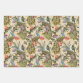 Peacock Art Nouveau Floral Pattern Wrapping Paper (Voorkant)